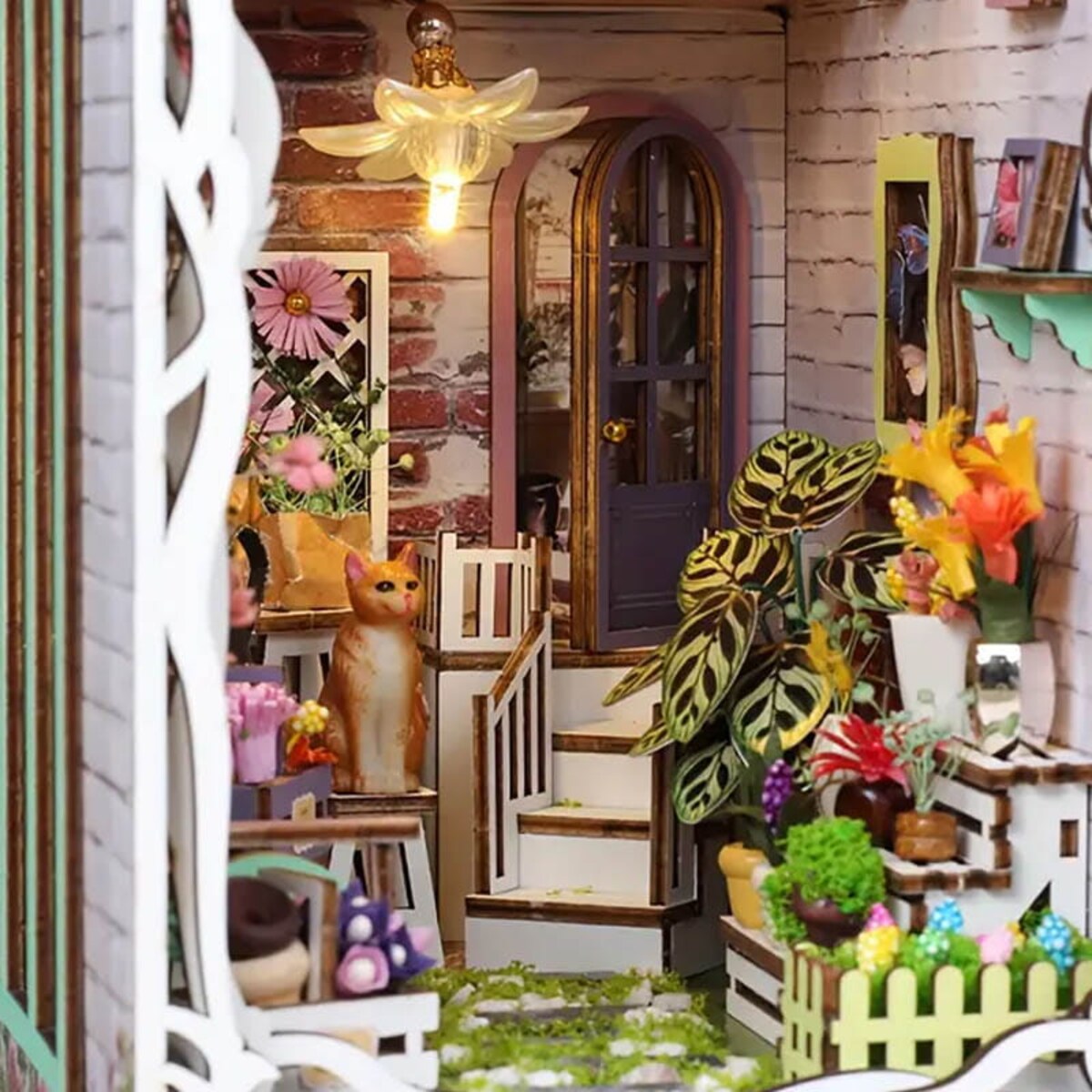 Miniaturowy domek Book Nook - Domek w Dolinie kwiatów