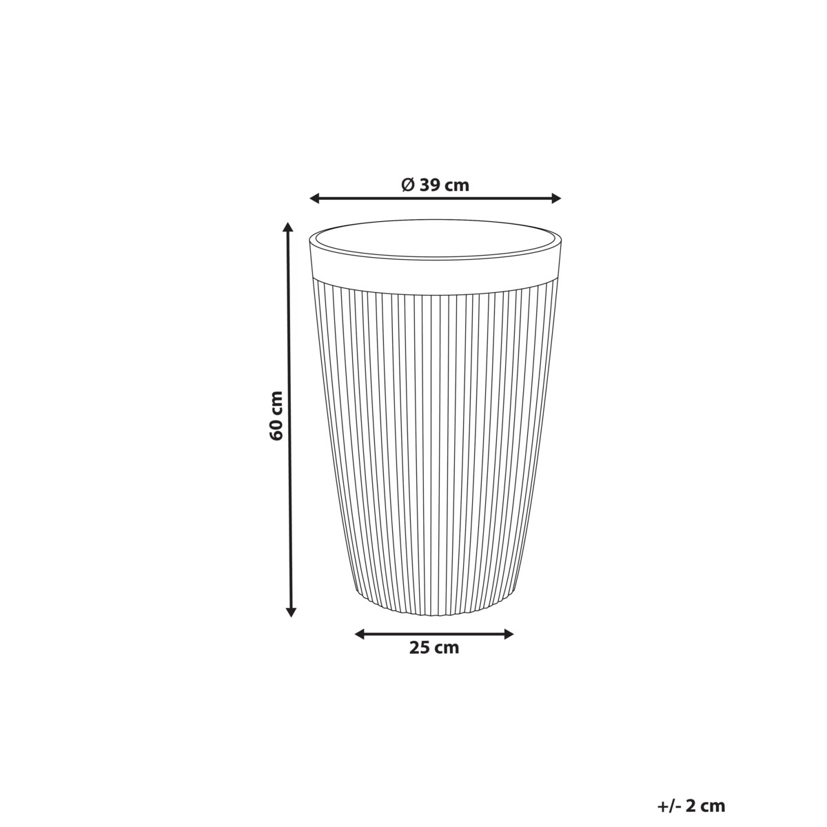 Doniczka KOLA Plastik Beżowy