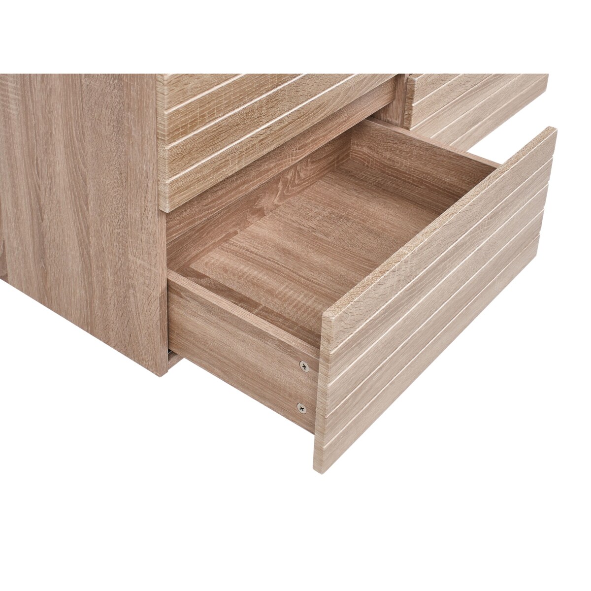 Szafka łazienkowa wisząca z podwójną umywalką URUCU 120 cm 55 cm Jasnobrązowy