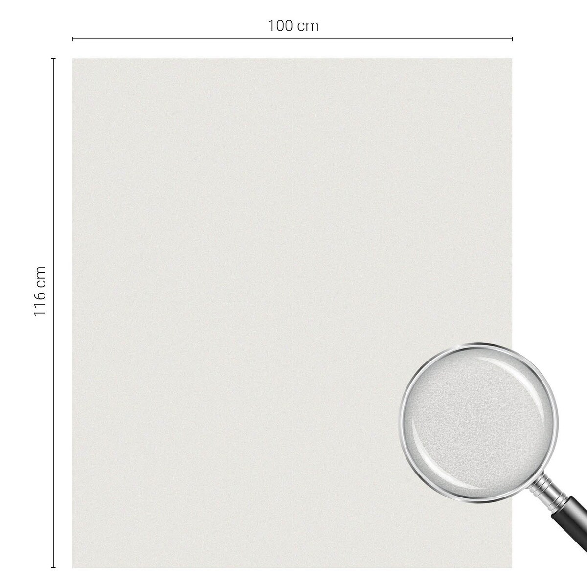 Okleina okienna dekoracyjna - Odcień jasnoszarej bieli minimalistyczna elegancja - 100x116 cm