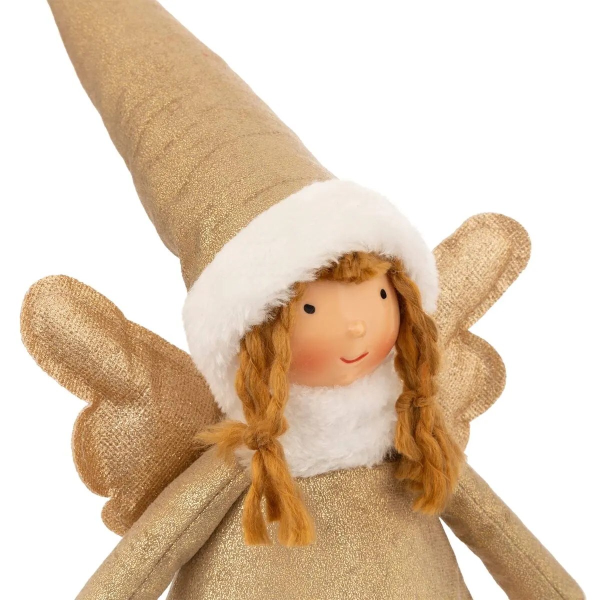 Figurka materiałowa Aniołek złoty, LED, 80-95 cm