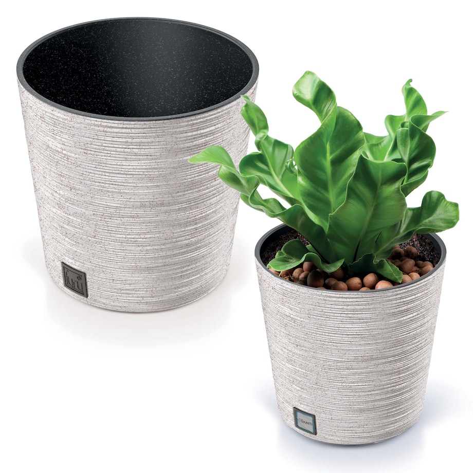 Doniczka Donica Ogrodowa 25/30 Cm Zestaw Na Taras Do Ogrodu Domu Eco Wood Biały