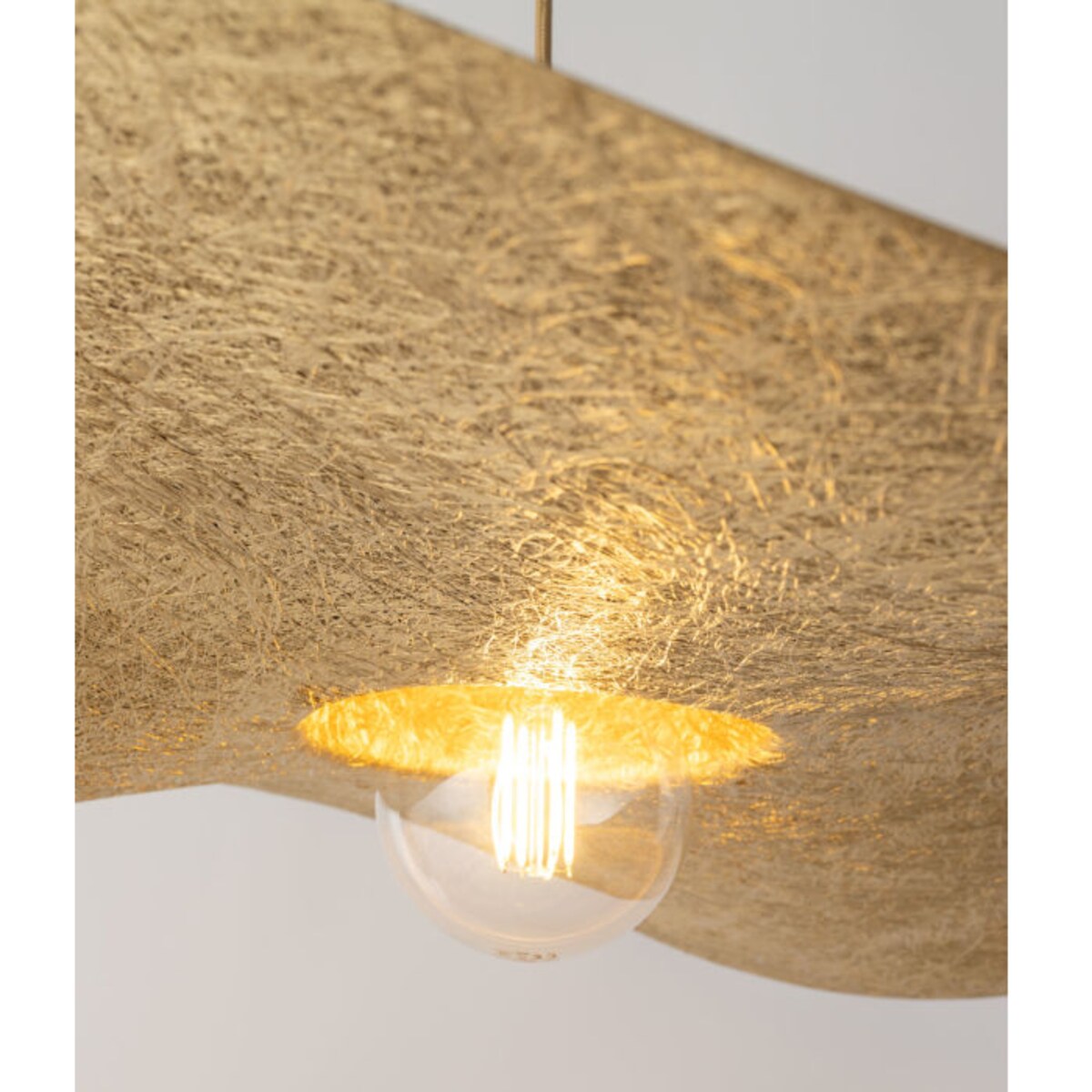 Złota lampa wisząca KAPELLO nowoczesny zwis do sypialni nad łóżko