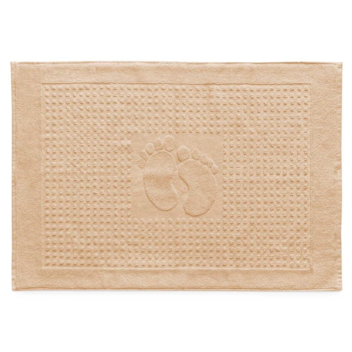 Dywanik łazienkowy 50x70 Stopki, 100% bawełna, kolor cappuccino