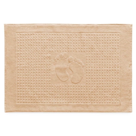Dywanik łazienkowy 50x70 Stopki, 100% bawełna, kolor cappuccino