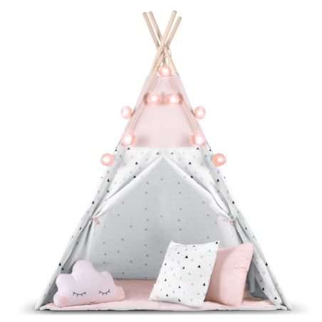 Tipi namiot wigwam dla dzieci teepee girlanda poduszki stabilizator Nukido
