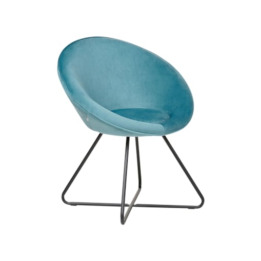 Krzesło welurowe niebieskie FLOBY II