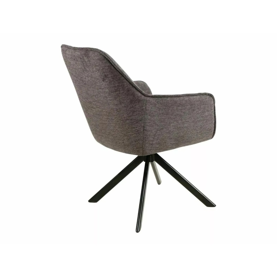 Krzesło tapicerowane NOTTI BREGO ciemnoszare obracane