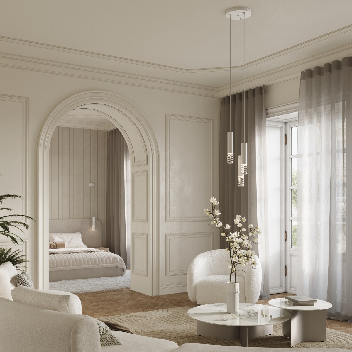 Lampa wisząca LAMI 2 biały