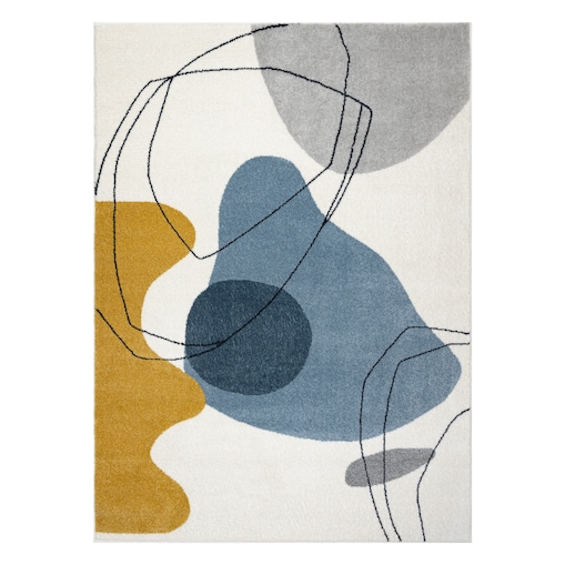 Dywan FUSION 7158 biały / żółty / 80x150 cm