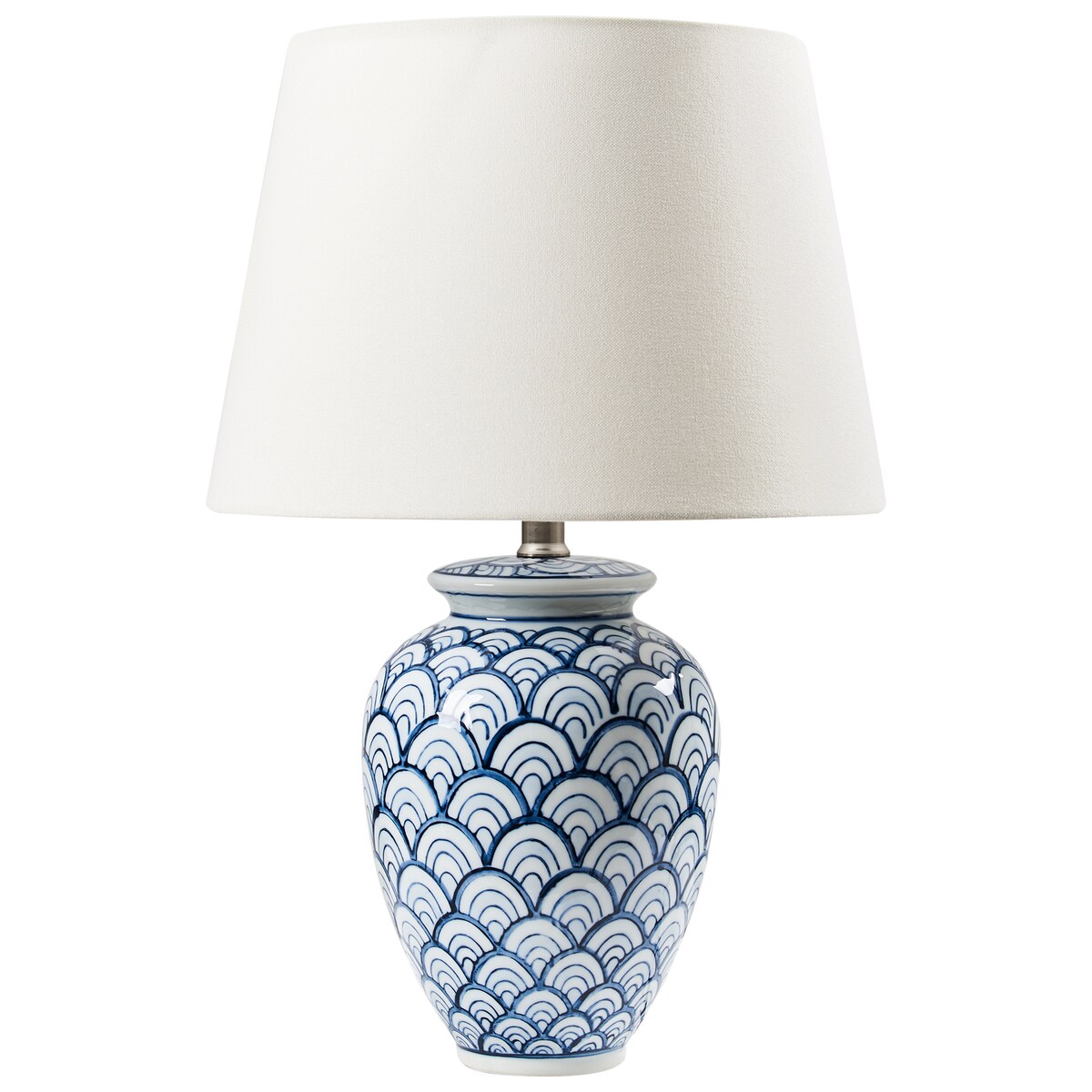 Lampa stołowa JAUCA Porcelana Biały/ niebieski