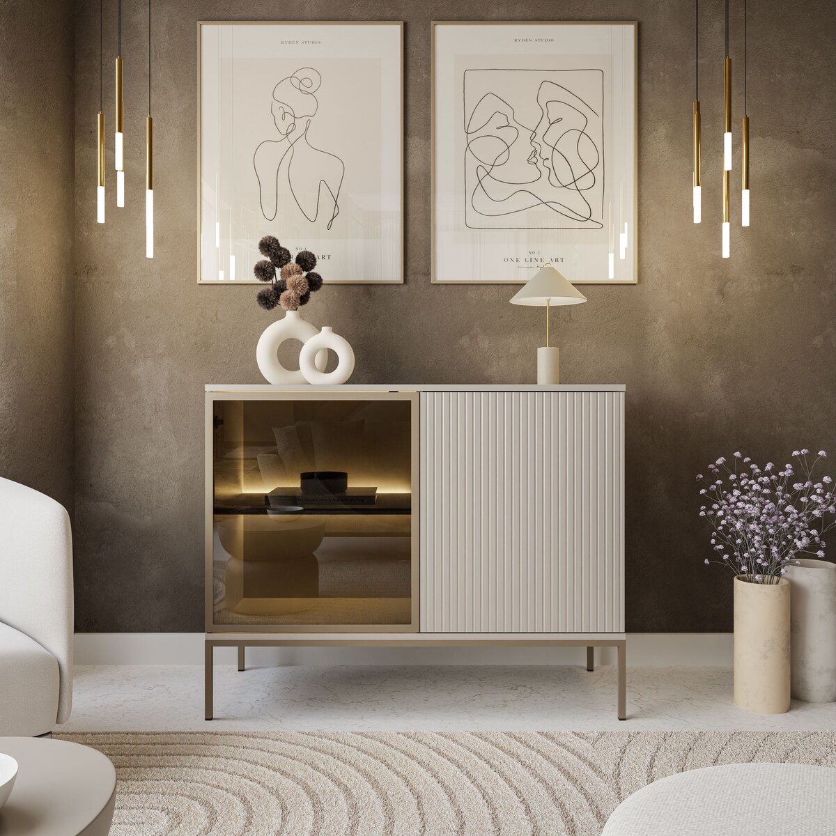 Komoda ECLIPSE K104 KASZMIR z oświetleniem