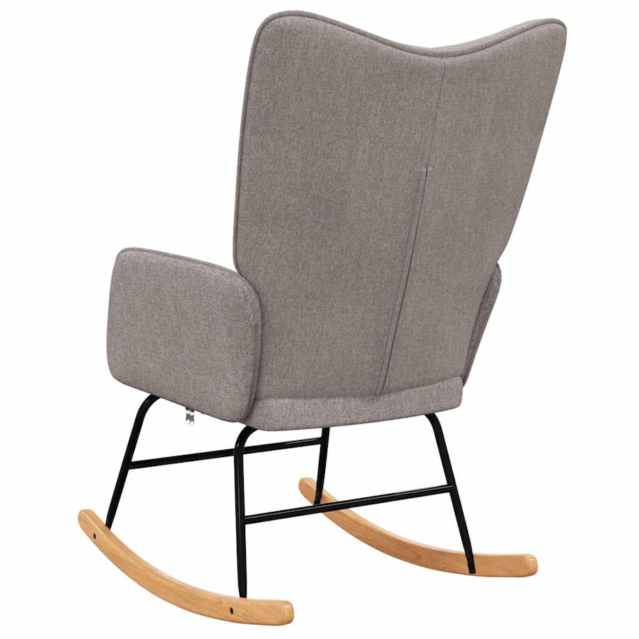 vidaXL Fotel bujany, kolor taupe, tapicerowany tkaniną
