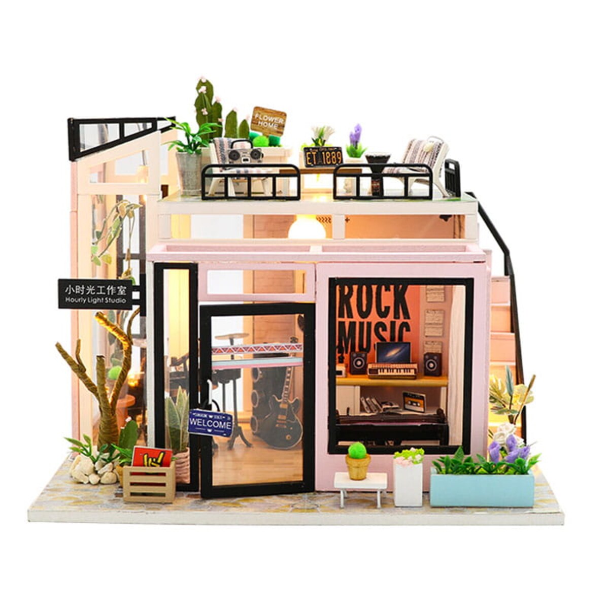 Miniaturowy domek - Muzyczny box - Wytwórnia gwiazd