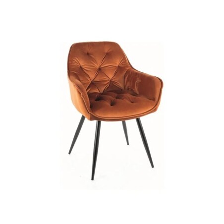 Krzesło tapicerowane CHERRY VELVET cynamonowe