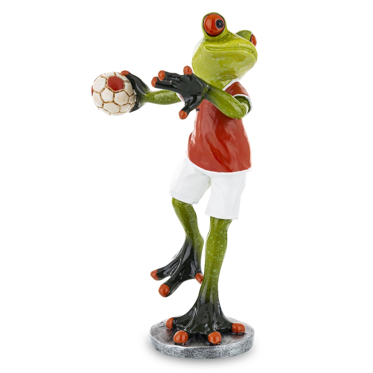 Figurka - żabka 17x10,5x7,5 cm FROGG piłkarz