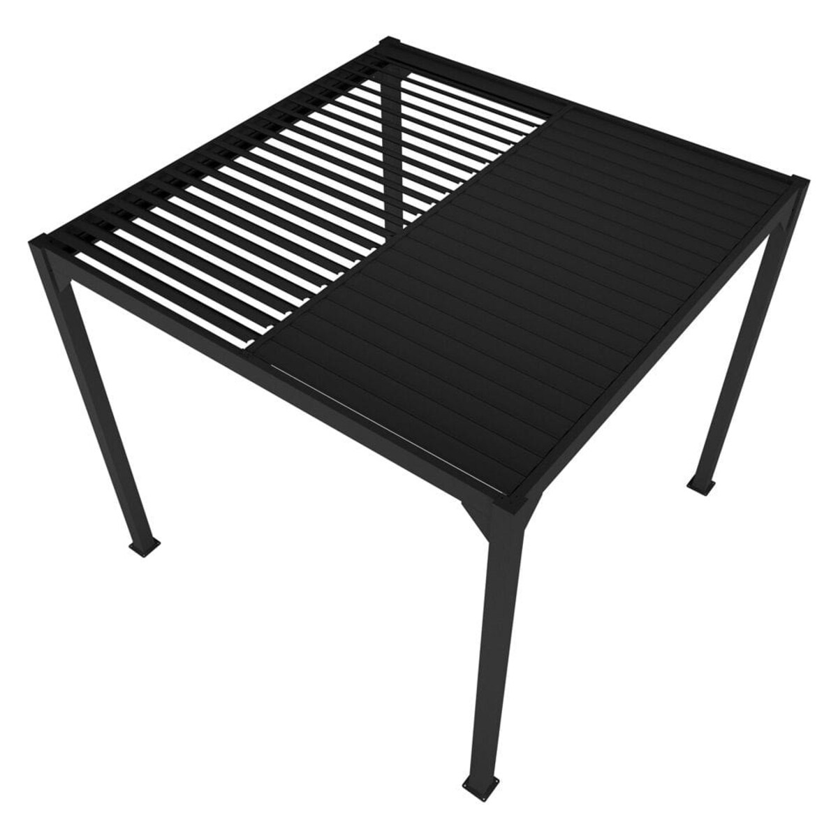 Pergola ogrodowa Luxe 3x3m antracytowa aluminiowa