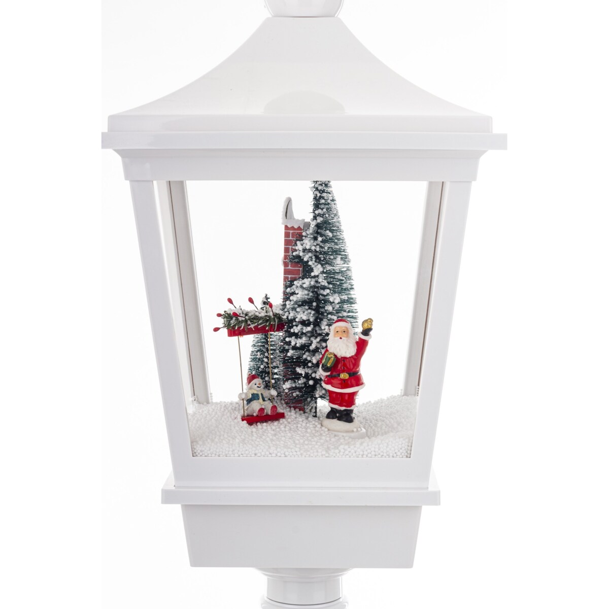 Latarnia świąteczna LED 185x37,5 cm MAYAK biała z pozytywką