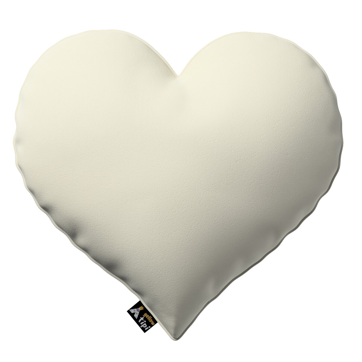Poduszka Heart of Love, śmietankowa biel, 45x15x45cm, Posh Velvet