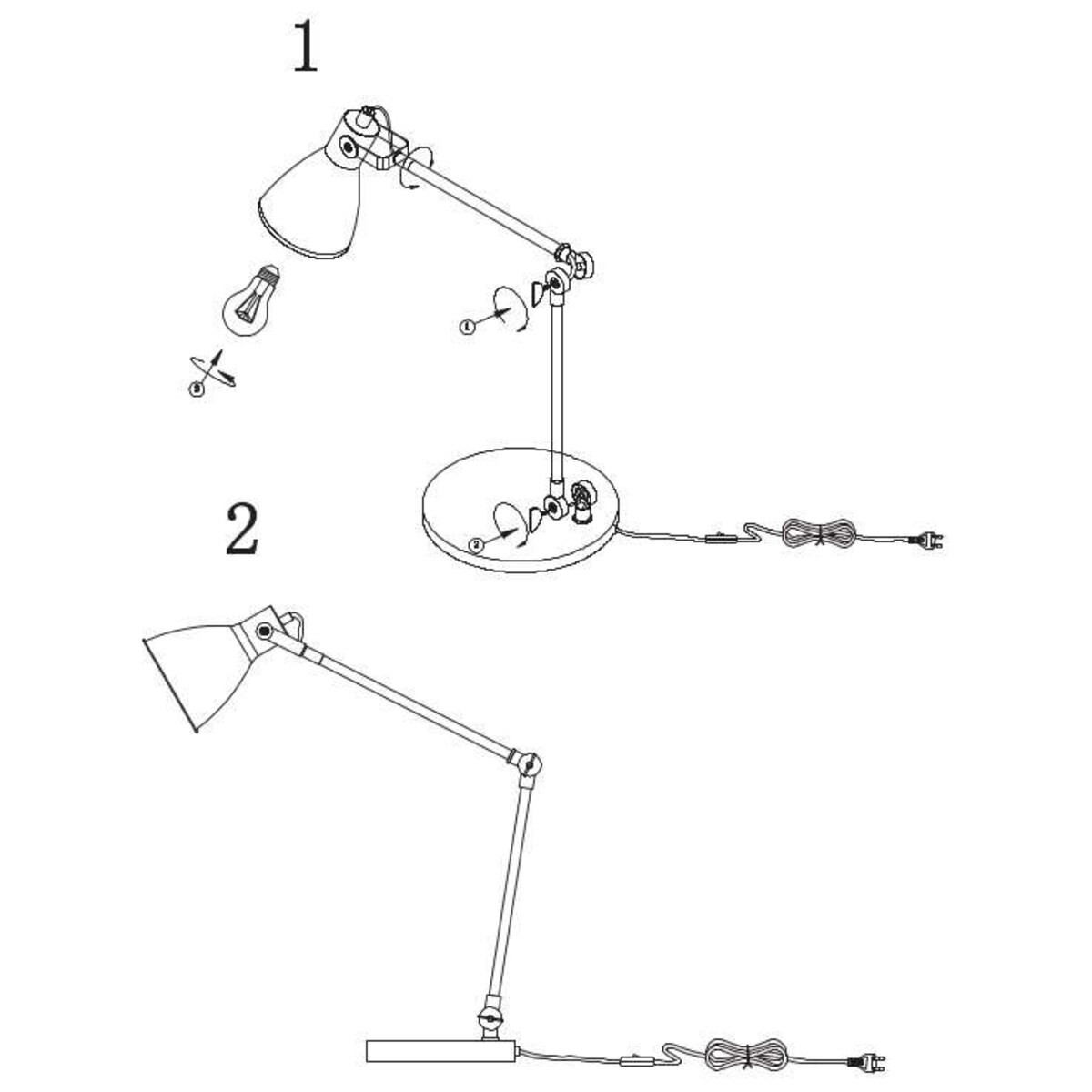 Loftowa LAMPA stołowa HOUSE 107738 Markslojd stojąca LAMPKA biurkowa metalowa stal biała
