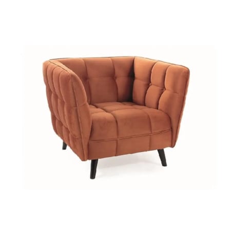 Fotel do salonu CASTELLO VELVET 1 cynamonowy