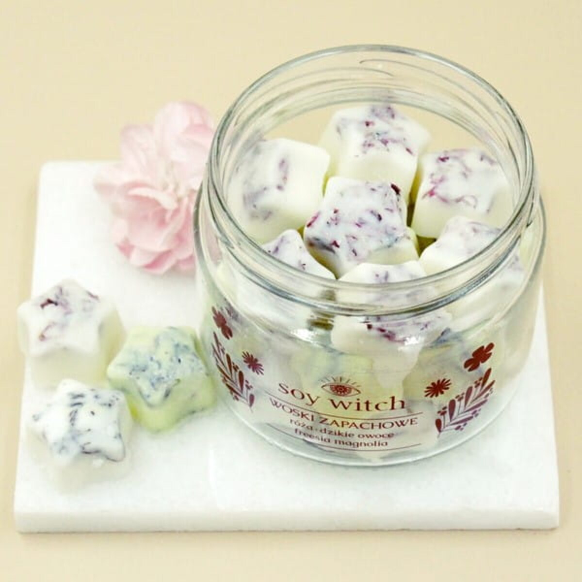 Kwiatowo-owocowe woski zapachowe do kominka Soy Witch