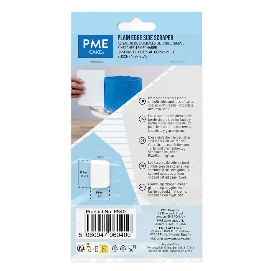 PME Szpatułka do wygładzania kremu 13 x 9 cm