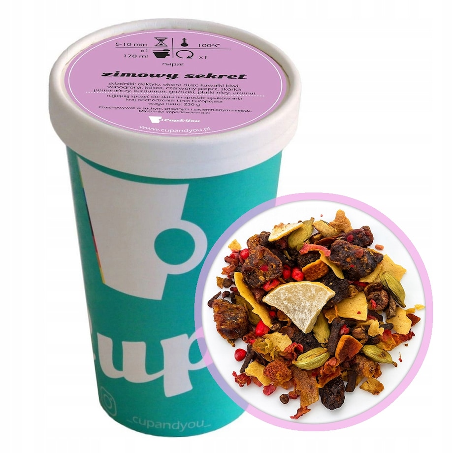 Herbata owocowa ZIMOWY SEKRET rozgrzewająca mieszanka przypraw i owoców
