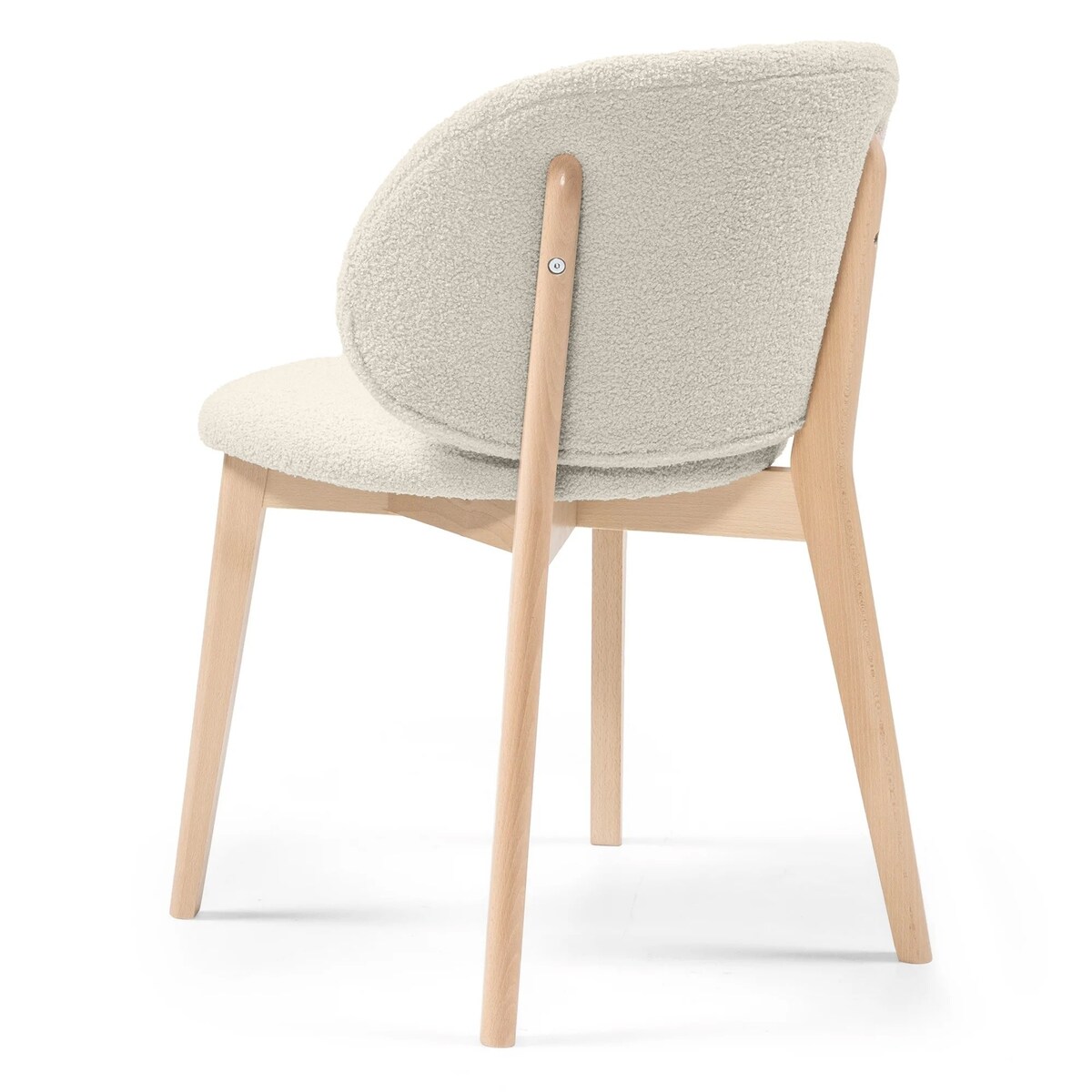 Krzesło SELMA -IV kremowe/buk/boucle 79x48x48 cm