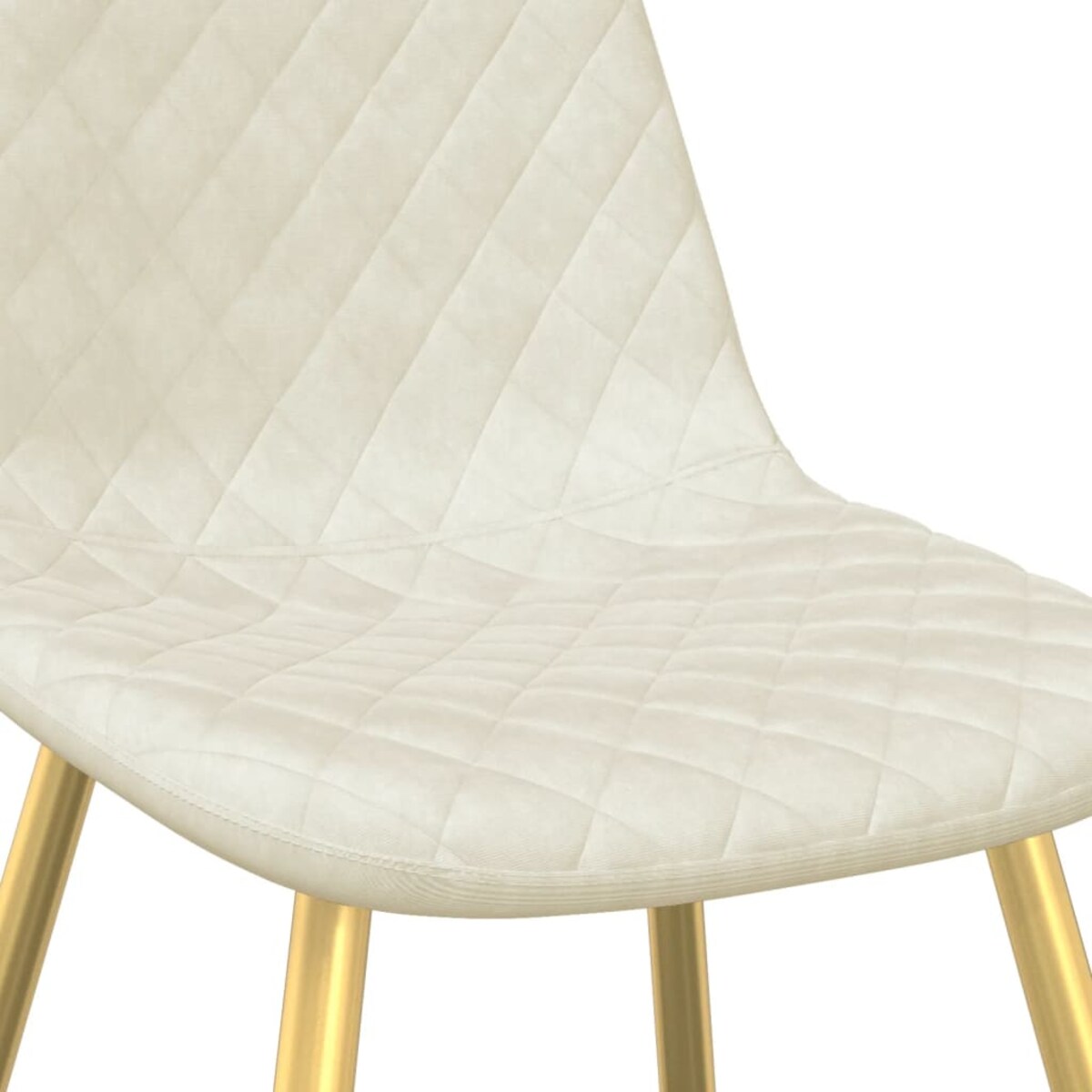 vidaXL Krzesła stołowe, 4 szt., kremowe, obite aksamitem