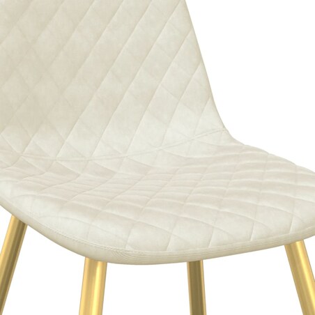 vidaXL Krzesła stołowe, 4 szt., kremowe, obite aksamitem