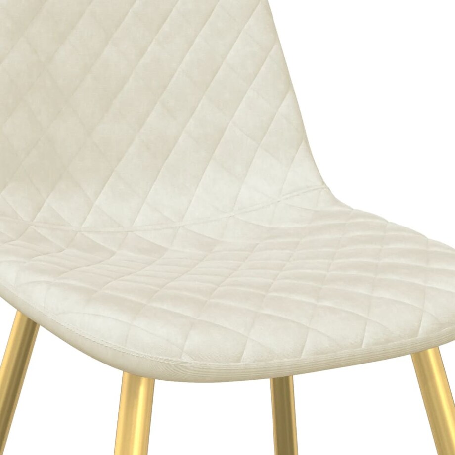 vidaXL Krzesła stołowe, 4 szt., kremowe, obite aksamitem