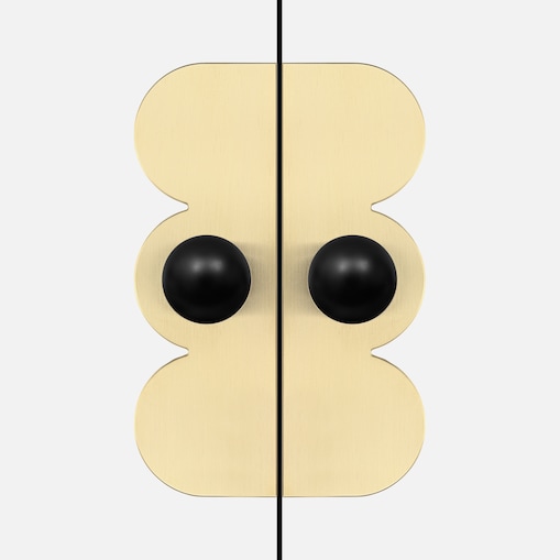 ODETE M + PILLOW COUNTESS x 2 uchwyt jednopunktowy mosiężny szczotkowany nielakierowany