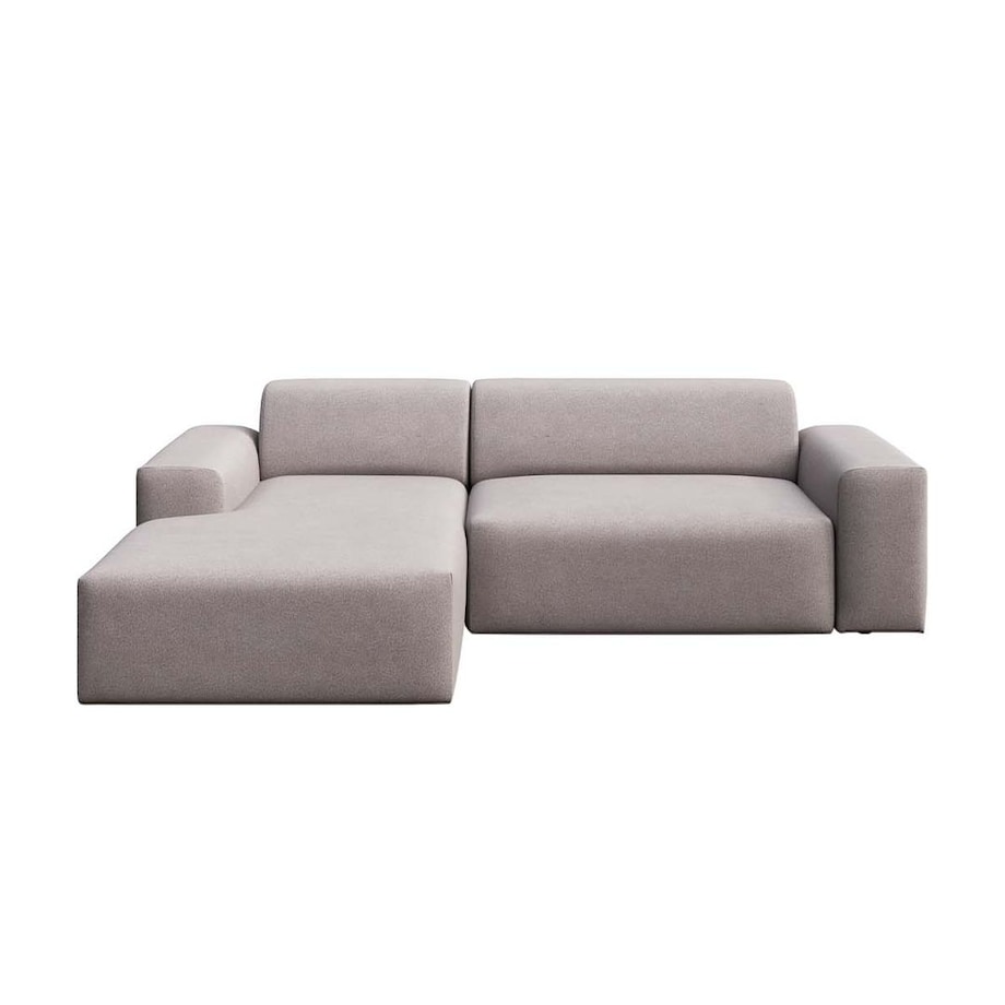 Villet Sofa narożna lewa z funkcją spania i pojemnikiem szara