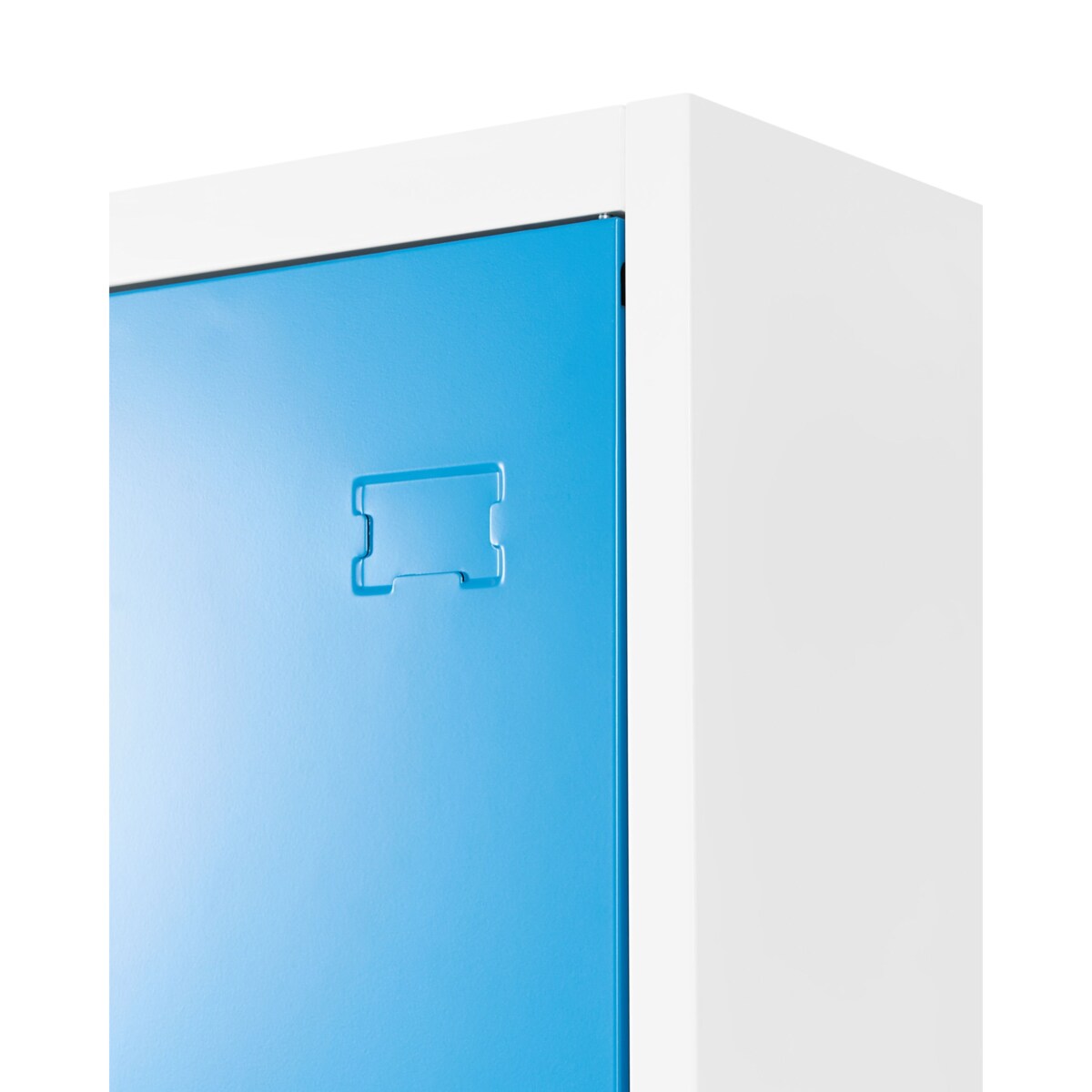 Szafa socjalna ubraniowa trzydrzwiowa ATHLETE Metal Biały/ niebieski
