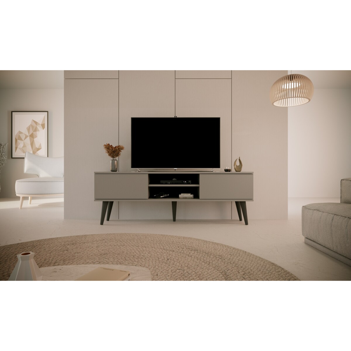 Szafka RTV Toronto 160 szara chinchilla