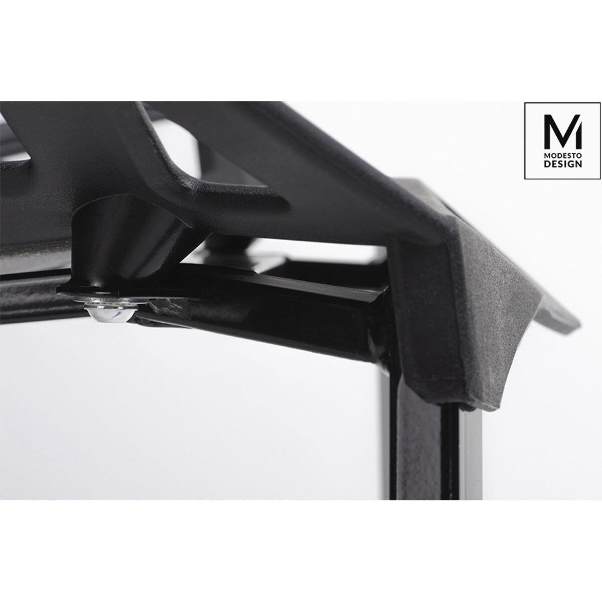 Stylowe krzesło do jadalni Split ażur matowy czarny