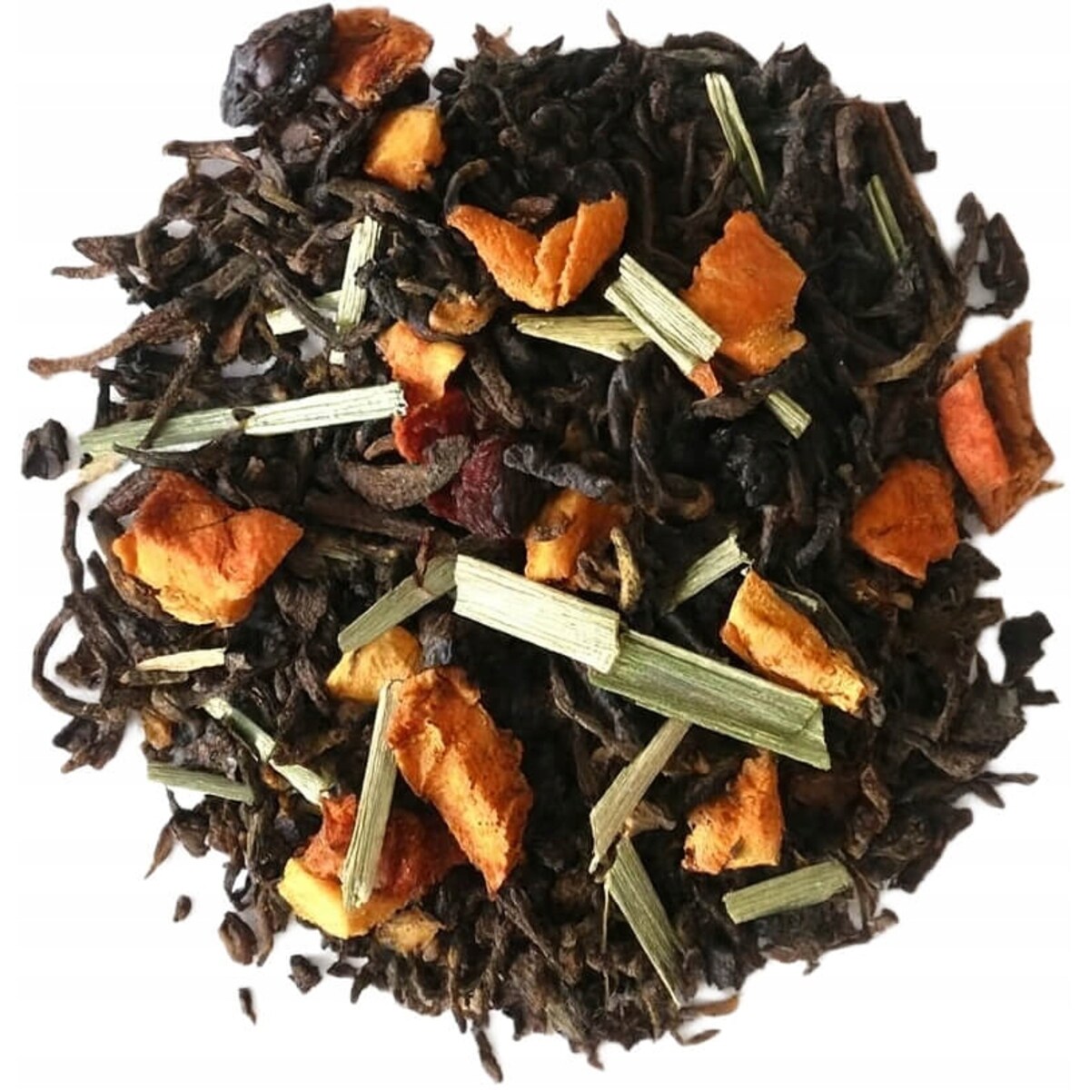 Herbata czerwona pu-erh FITNESS jabłka dzika róża trawa cytrynowa 170g