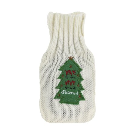 TERMOFOR do rąk Choinka biały W DZIANINOWYM POKROWCU