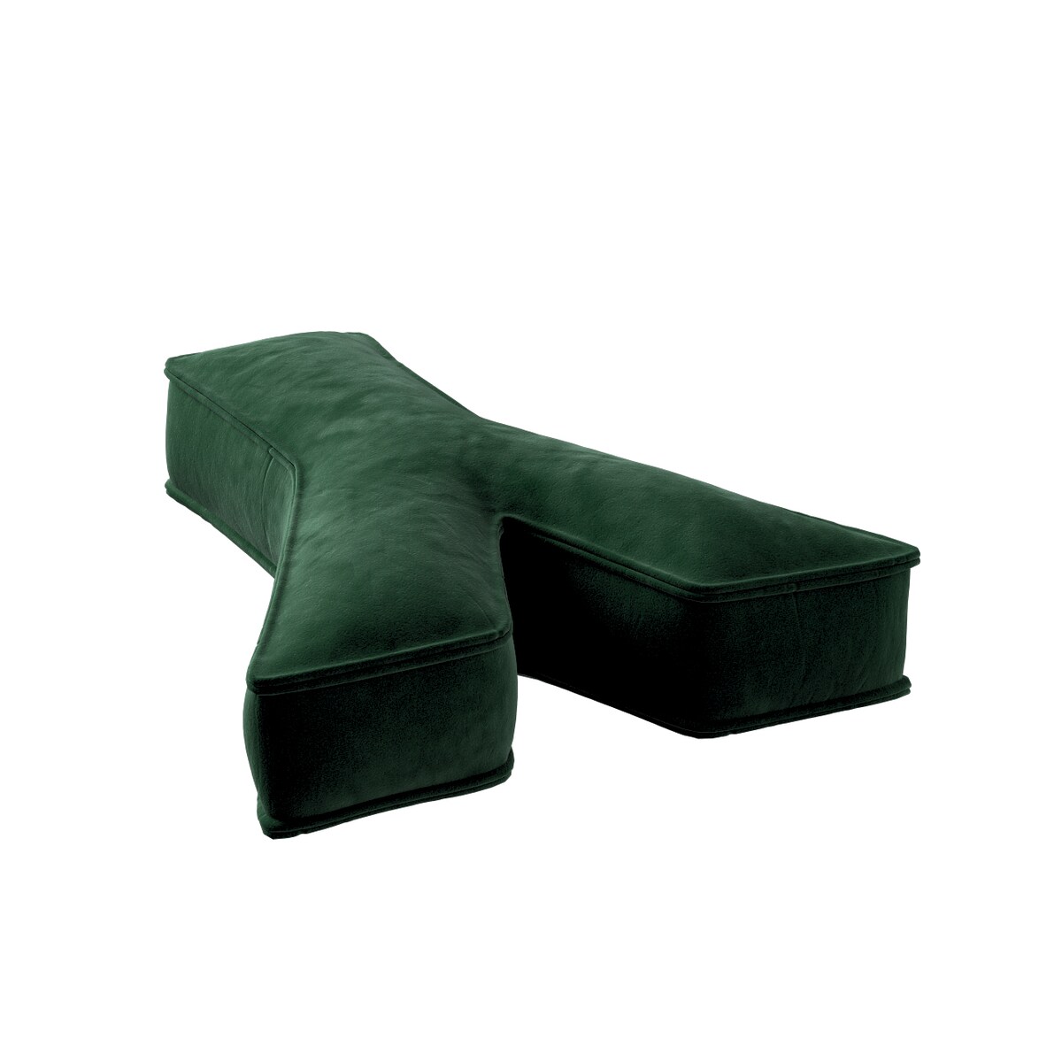 Poduszka literka Y, butelkowa zieleń, 35x40cm, Posh Velvet