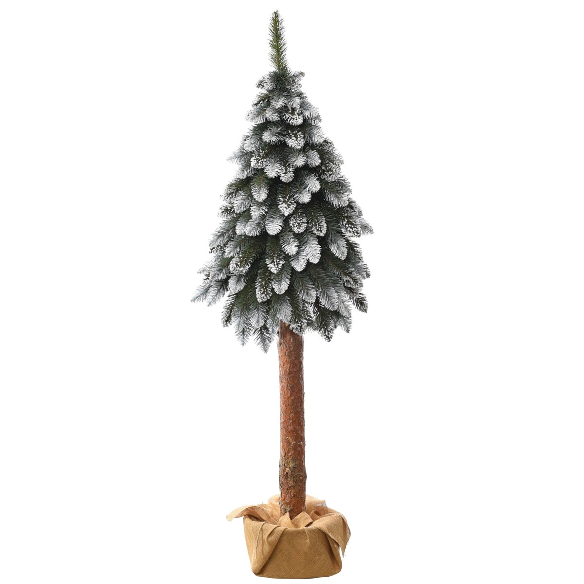 Choinka Bielona Wysoka Z Brokatem Na Pniu 180 cm