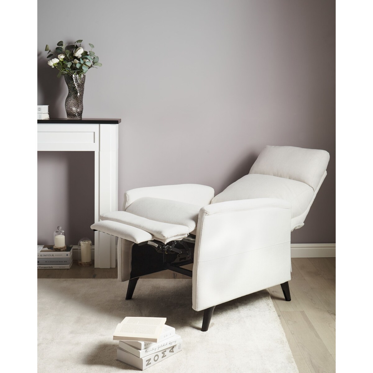 Rozkładany fotel SELVIK Złamana biel