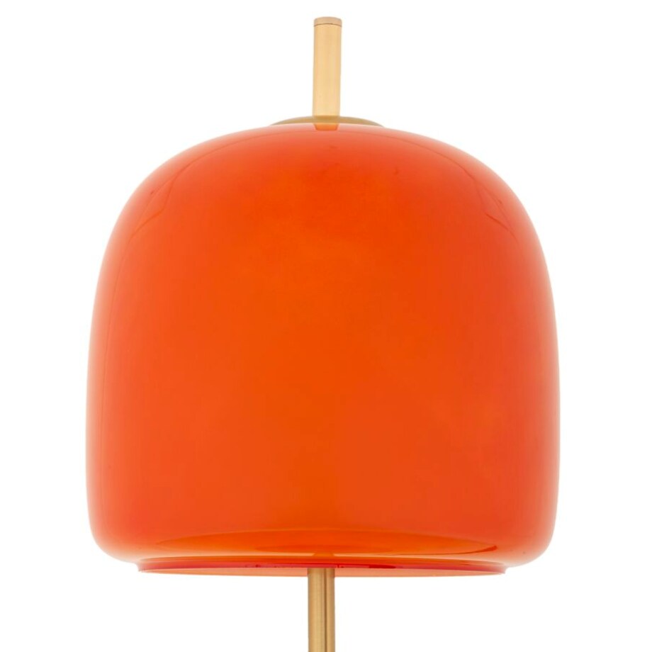 Lampa stołowa Oldy, kolor złoty i pomarańczowy, żelazo i szkło, 30 x 16 x 53 cm, 1 x E27, do salonu i sypialni, Mauro Ferretti