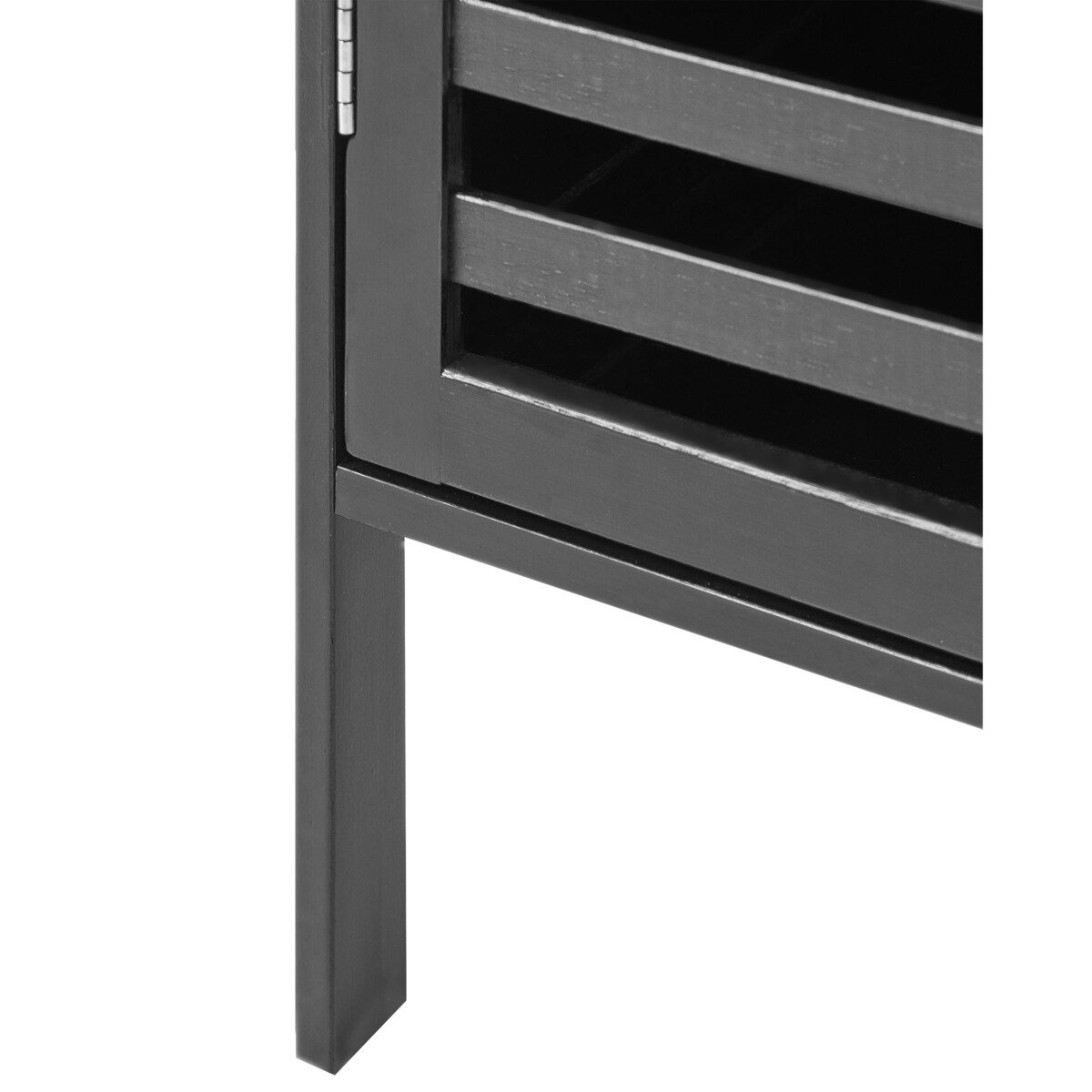 Regał OWASSO Drewno bambusowe Czarny