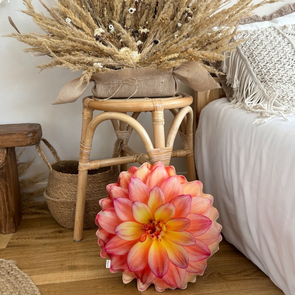 Poduszka jesienna kwiat Dalia mała