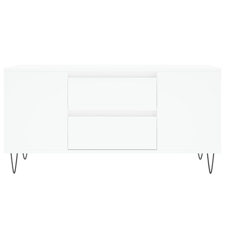 vidaXL Stolik kawowy, biały, 102x44,5x50 cm, materiał drewnopochodny