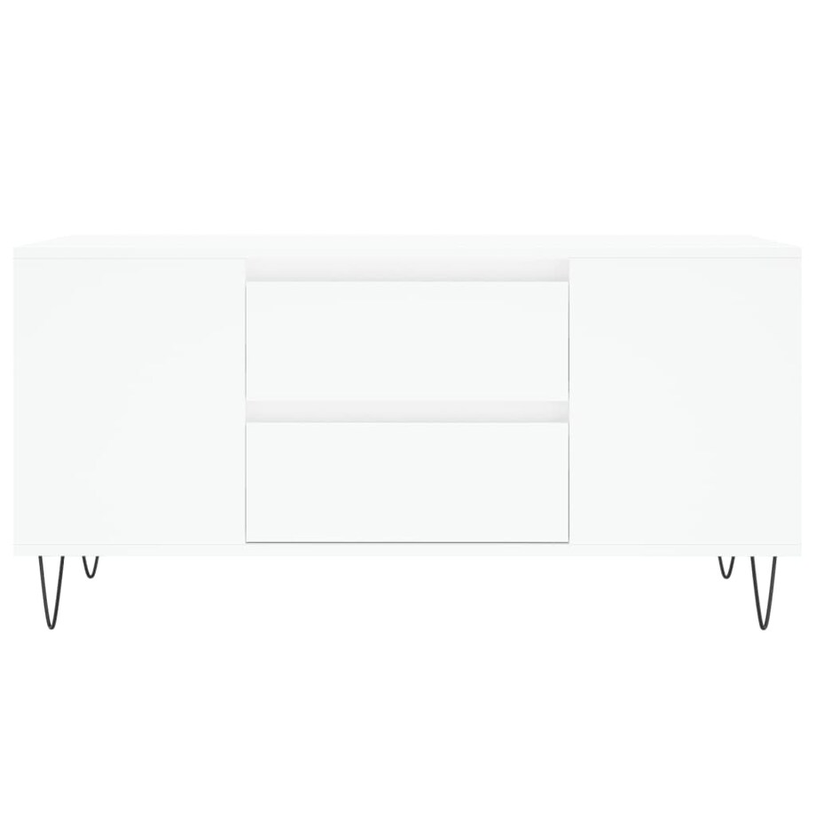 vidaXL Stolik kawowy, biały, 102x44,5x50 cm, materiał drewnopochodny