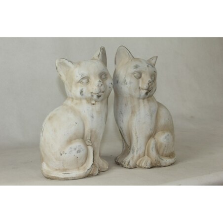 Dekoracja - para ceramicznych kotów 22x12x10 cm KATTEN