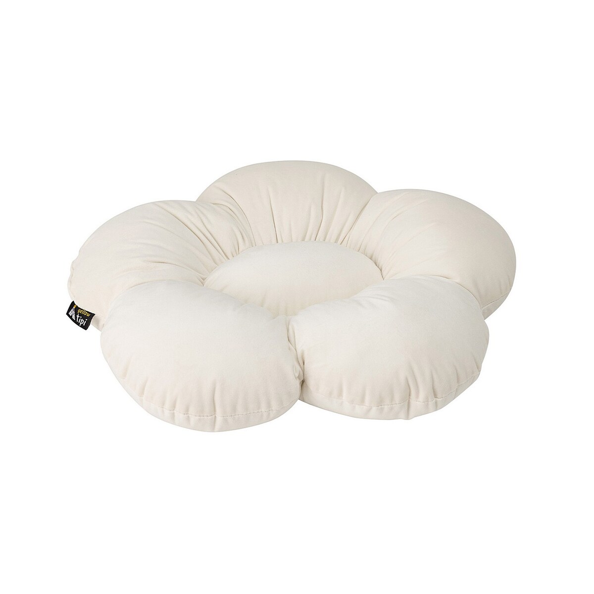 Poduszka kwiatek Mia, śmietankowa biel, 45 cm, Posh Velvet