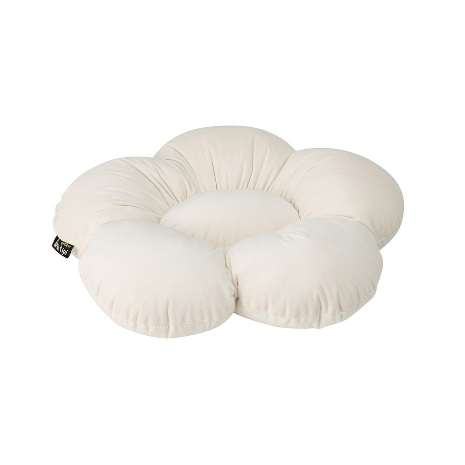 Poduszka kwiatek Mia, śmietankowa biel, 45 cm, Posh Velvet